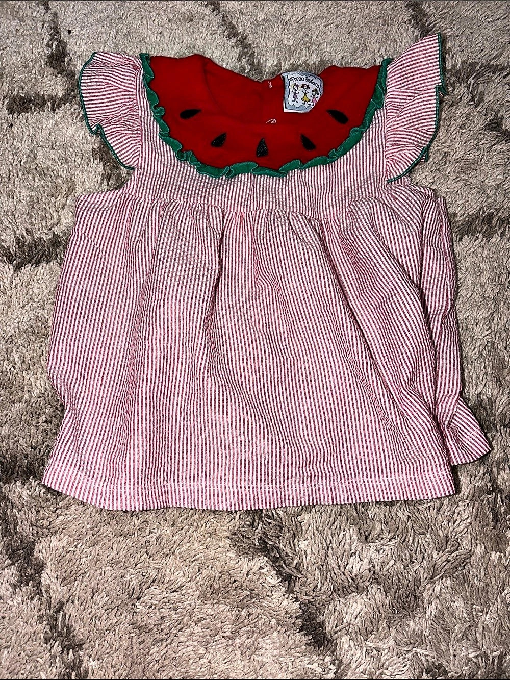 Three Sisters Girls Striped Watermelon Dress Size 2T